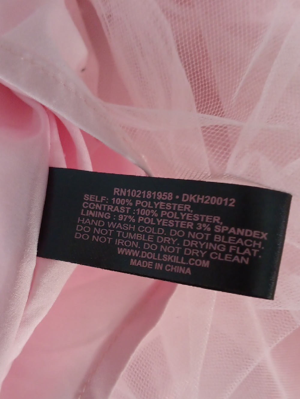 Trickz n Treat Pink Lace Corset  Coquette Costume Dress Ribbon Detail Mini M - Picture 8 of 8